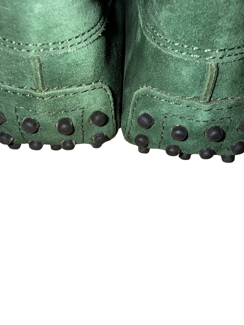 TOD’S Green Suede Comfy Driving Loafers 7.5 - Picture 5 of 16